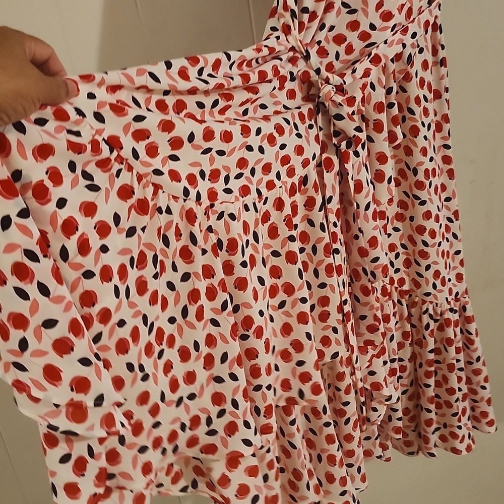 Talbots Red and White Floral Midi Dress - Picture 9 of 16